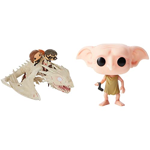 Funko Pop! Rides: Harry Potter - Gringotts Dragon with Harry, Ron, and Hermione, Vinyl Figure & POP Movies: Harry Potter Action Figure - Dobby
