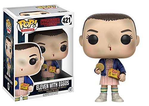 Funko Pop Stranger Things Eleven with Eggos Vinyl Figure , Styles May Vary - With/Without Blonde Wig