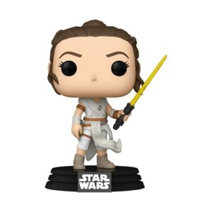 Funko POP Star Wars: The Rise of Skywalker, Ep. 9 - Rey with Yellow Saber Vinyl Bobblehead,Multicolor,Standard,51482