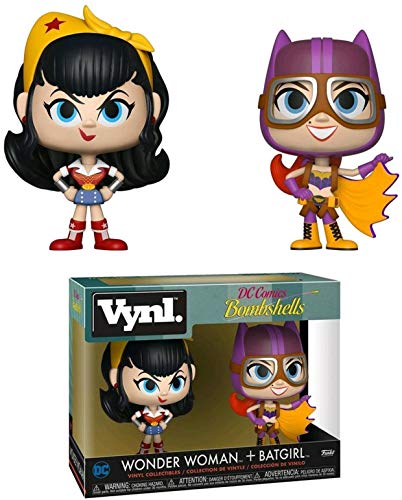 Funko Vynl: Dc Bombshells - Wonder Woman and Batgirl 2Pack Collectible Figure, Multicolor