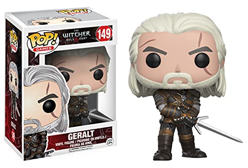 Funko POP Games: The Witcher-Geralt Action Figure Multicolor, 3.75 inches
