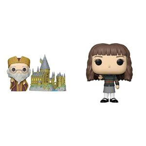 Funko Pop! Town: Harry Potter 20th Anniversary - Dumbledore with Hogwarts & Pop! Harry Potter 20th Anniversary - Hermione with Wand