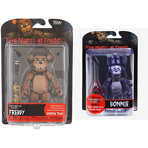 Funko Five Nights at Freddy's Articulated Freddy Action Figure, 5" & Articulated Bonnie Action Figure, 5"
