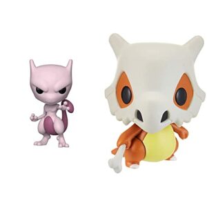 Funko Pop! Games: Pokémon - Mewtwo Vinyl Figure Multicolor, 3.75 inches & Pop! Games: Pokemon - Cubone Multicolor, 3.75 inches