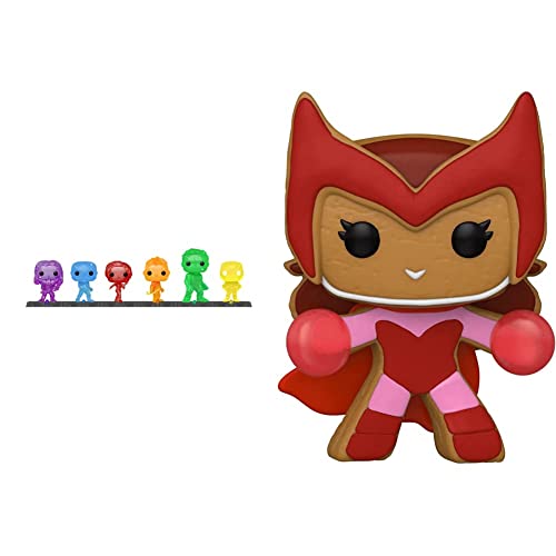 Funko POP! Artist Series: Marvel Infinity Saga - Avengers with Base (6 Pack) Amazon Exclusive & Pop! Marvel: Gingerbread Scarlet Witch