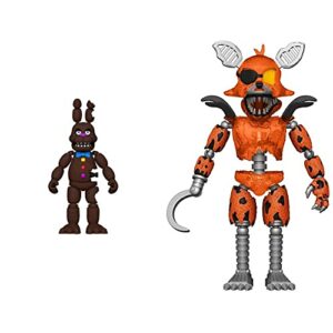 Funko Action Figure: Five Nights at Freddy's - Chocolate Bonnie & Action Figure: Five Nights at Freddy's Dreadbear - Grim Foxy,Multicolor,56185