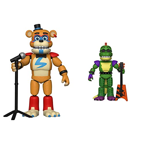 Funko Action Figure: Five Nights at Freddy's, Security Breach - Glamrock Fred, Multicolour & Action Figure: Five Nights at Freddy's, Security Breach - Montgomery Gator, Multicolour