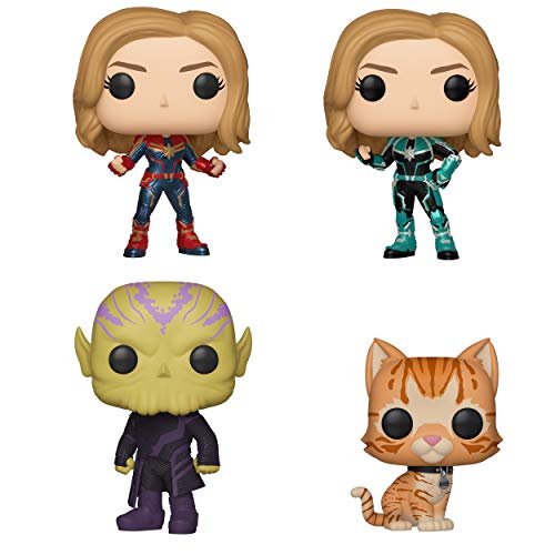 Funko POP! Marvel Captain Marvel Collectors Set- ASSORTED (Captain Marvel Possible Limited Chase Edition Vers, Talos, Goose The Cat)