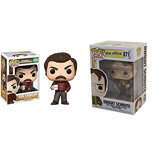 Funko Pop Television: Parks and Recreation - Ron Swanson Figure & Pop! TV: The Office - Dwight Schrute