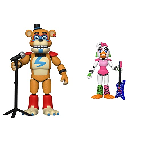 Funko Action Figure: Five Nights at Freddy's, Security Breach - Glamrock Fred, Multicolour & Action Figure: Five Nights at Freddy's, Security Breach - Glamrock Chic
