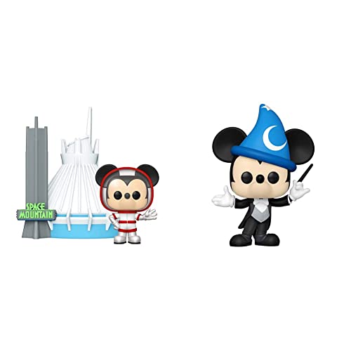 Funko Pop! Town: Walt Disney World 50th - Space Mountain and Mickey Mouse, Amazon Exclusive & Pop! Disney: Walt Disney World 50th - Philharmagic Mickey Mouse