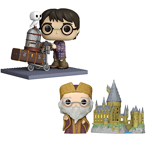 Funko Harry Potter: POP! Harry Potter Anniversary Collectors Set 1 - Harry Pushing Trolley, Dumbledore with Hogwarts