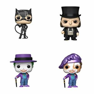 Funko Heroes: POP! Batman Collectors Set 2 - Batman Returns Catwoman, Batman Returns Penguin, 1989 Joker with hat - 3 Figures Total (Chase Limited Joker Version Possible)