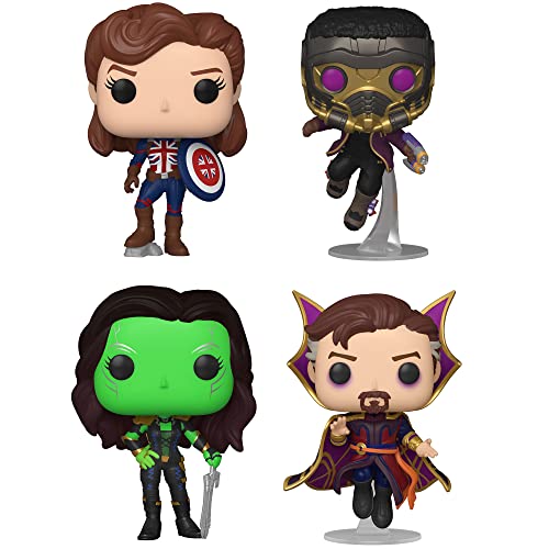 Funko Marvel: POP! What If Collectors Set - Captain Carter, T'Challa Star-Lord, Gamora, Doctor Strange Supreme