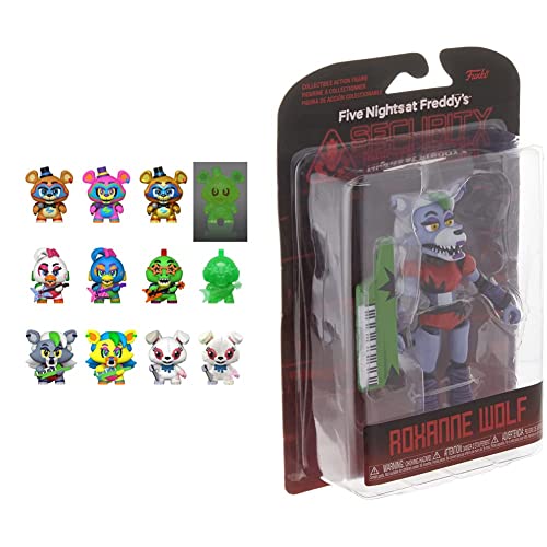 Funko Mystery Mini's: Five Nights at Freddy's, Multicolour, 3 inches & Action Figure: Five Nights at Freddy's, Security Breach - Roxanne Wolf, Multicolour, 5.5 inches