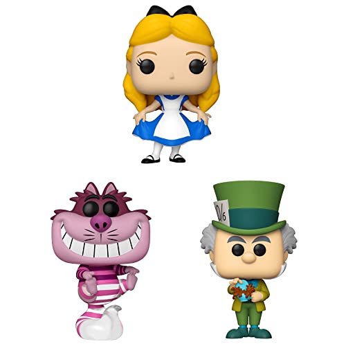 Funko POP! Disney Alice in Wonderland 70th Anniversary Collectors Set - Alice Curtsying, Cheshire Cat, and Mad Hatter