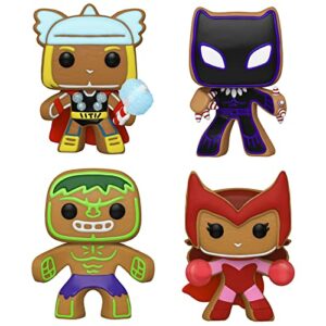 Funko POP! Marvel Holiday Collectors Set - Black Panther, Thor, Scarlet Witch, and Hulk