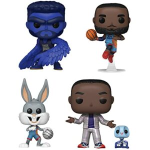 Funko POP! Movies Space Jam 2 Collectors Set- The Brow, Lebron Leaping, Bugs Bunny Dribbling, and Al G. Rythm with Pete Buddy