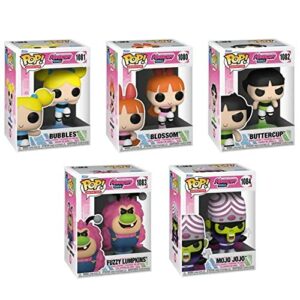 Funko POP! The Powerpuff Girls Collectors Set- Bubbles, Fuzzy Lumpkins, Blossom, Mojo JoJo, and Buttercup