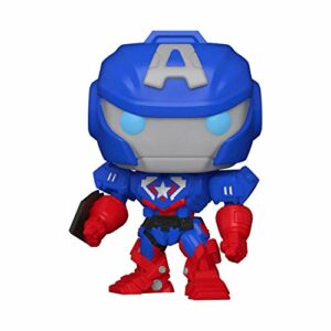 Funko Pop! Marvel: Marvel Mech - Captain America Multicolor, 3.75 inches