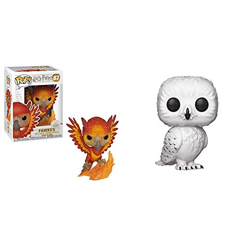 Funko Pop! Movies: Harry Potter - Fawkes & 35510 Pop! Harry PotterHedwig, Standard, Multicolor, us one-Size
