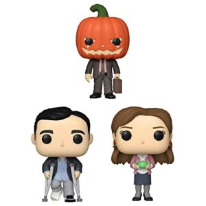 Funko TV: POP! The Office Collectors Set 3 - Dwight with Pumpkinhead, Michael Standing with Crutches, Pam with Teapot and Note