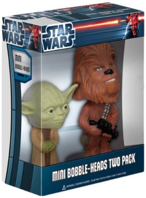 Funko Yoda and Chewbacca Ultra Mini Wacky Wobbler's