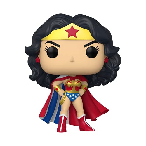 POP Funko Heroes: Wonder Woman 80th - Wonder Woman (Classic with Cape), Multicolor, Standard, (55008)