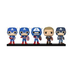 POP Funko Marvel: Year of The Shield - Captain America Through The Ages 5 Pack, Amazon Exclusive, Multicolor, (55482)