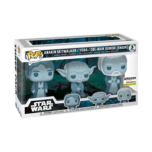 POP in A Box Funko Pop! Star Wars: Across The Galaxy - Force Ghost 3 Pack, Anakin, Yoda, OBI-Wan Kenobi, Multicolor (55624), Amazon Exclusive