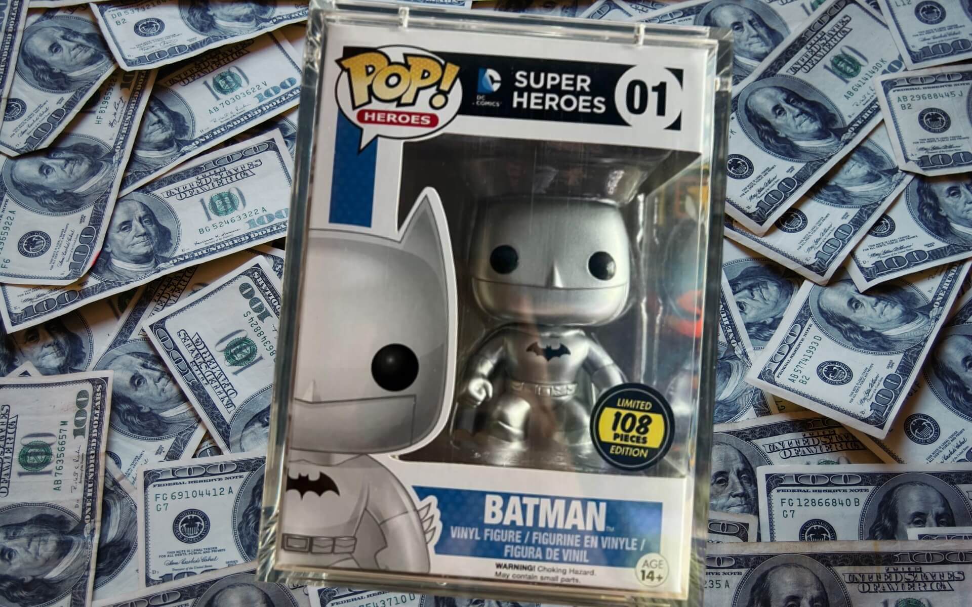 How much is a silver batman funko pop worth?