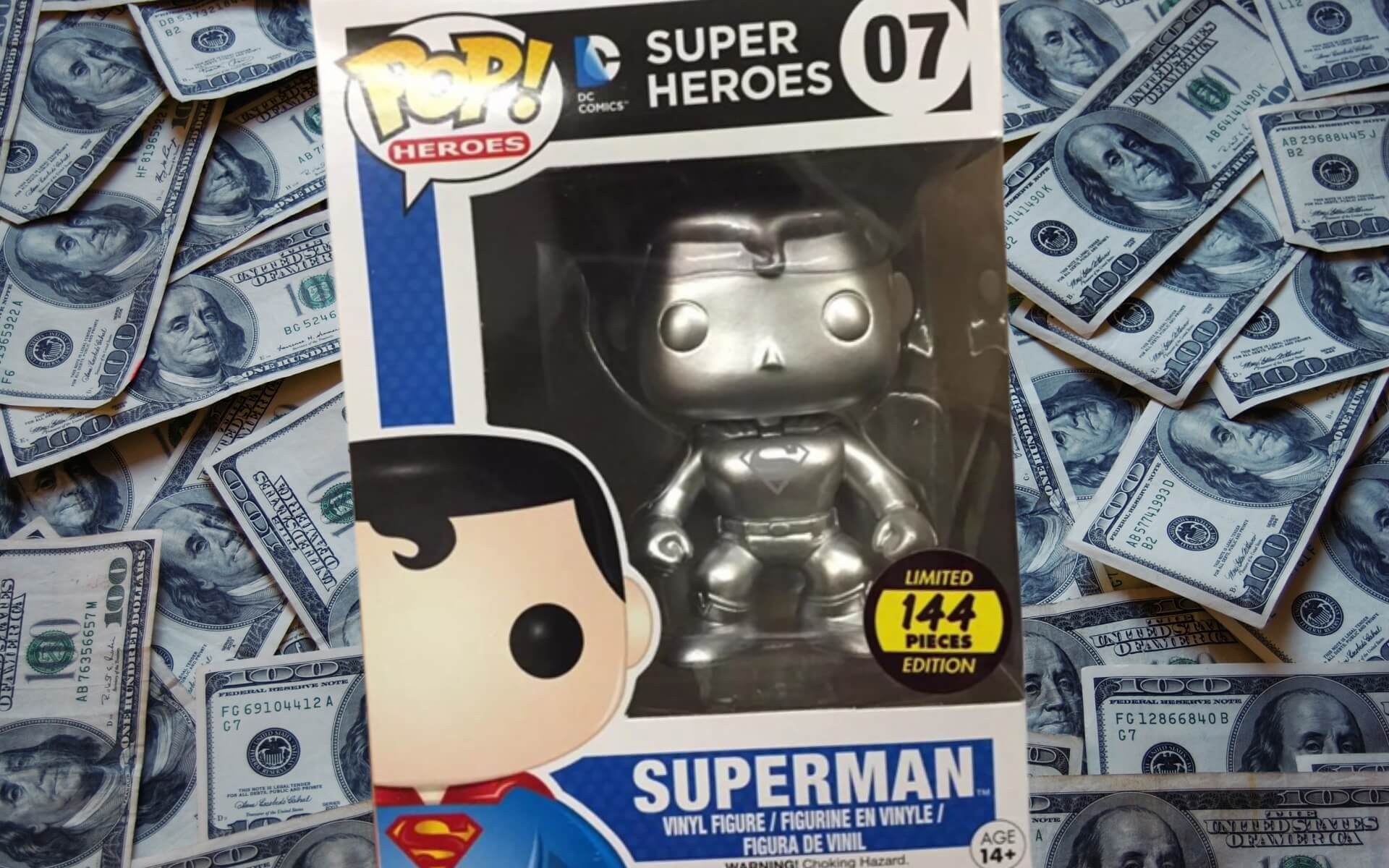 How much is a silver superman funko pop worth?